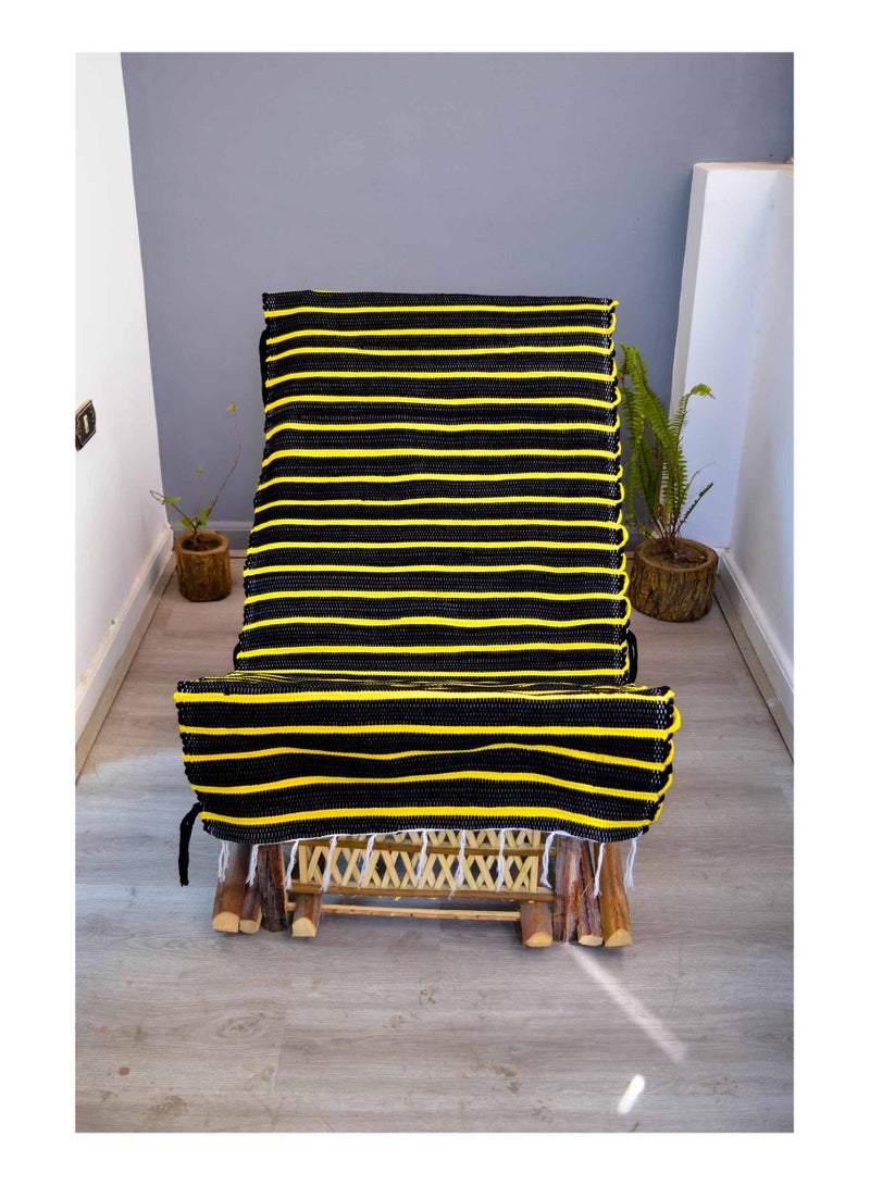Eco-friendly palm frond beach chair handmade by Egypt Antiques