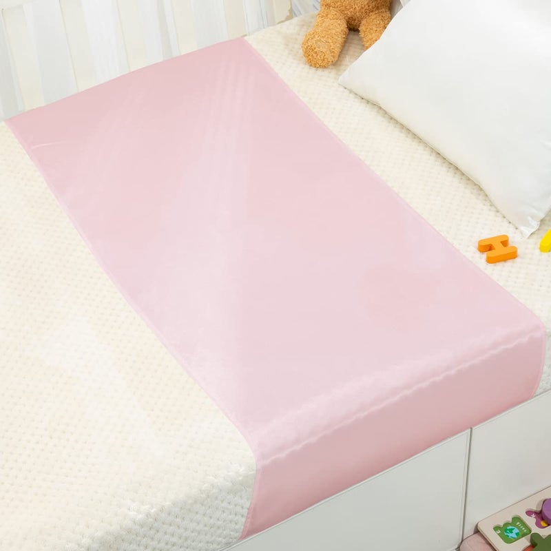 PROMEED 100 Mulberry Silk Crib Sheet for Baby Hair 23 Momme Silk Bassinet Slip for Baby Bald Spots Soft and Safe Cot Sleeve for Everyday Use Pink