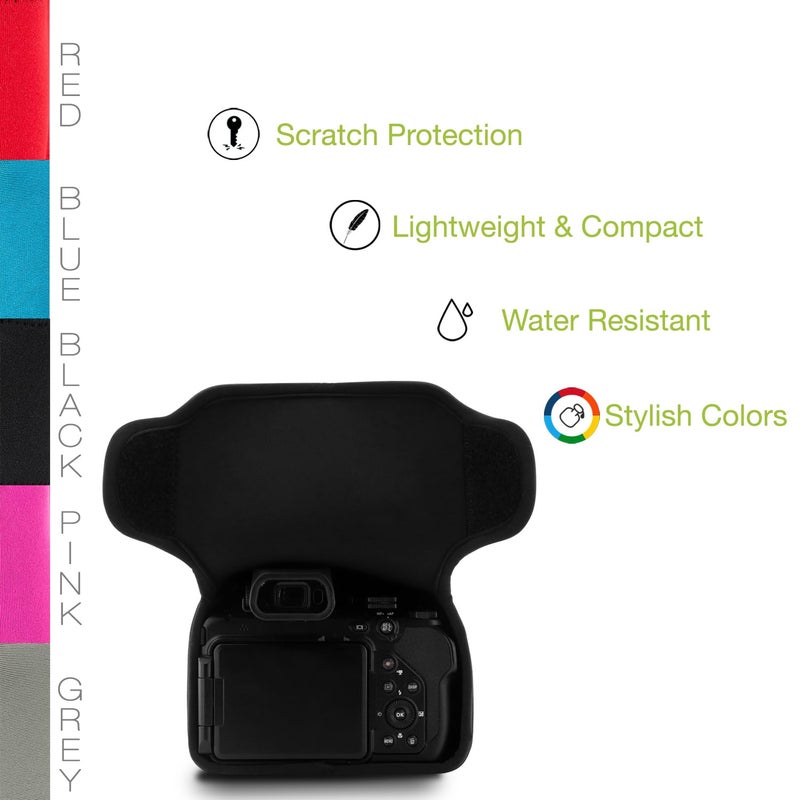 MegaGear Ultra Light Neoprene Camera Case Compatible with Nikon Coolpix P1000,Black - Image 2