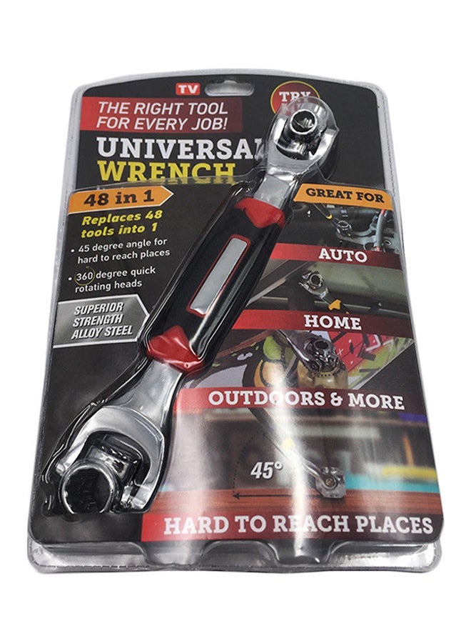 48-In-1 360-Degree Rotating Multi-Function Wrench Red/Silver - Image 3