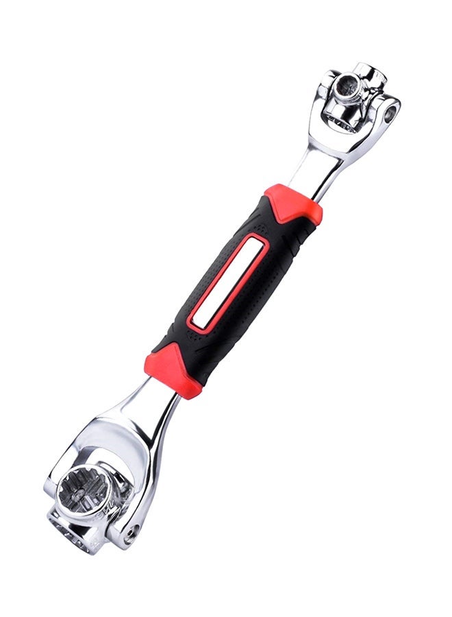 48-In-1 360-Degree Rotating Multi-Function Wrench Red/Silver - Image 1