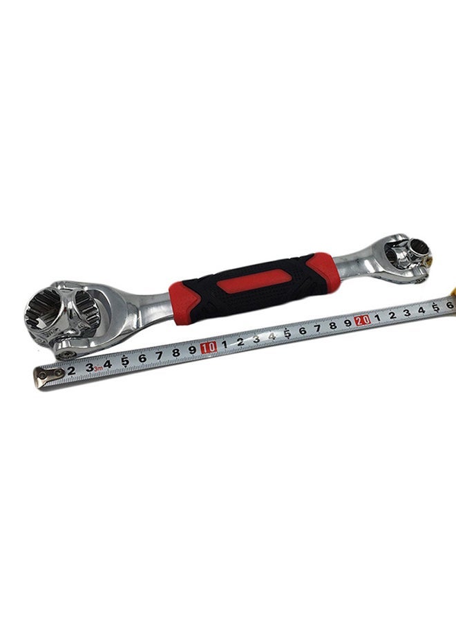 48-In-1 360-Degree Rotating Multi-Function Wrench Red/Silver - Image 2