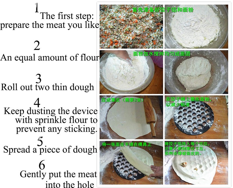 YNHIAG Russian Ravioli Maker Dumplings Mold,Pelmeni Maker,Pelmeni Metal Mold - Pelmeni Meat Dumplings,Siberian Pelmeni Meat,Ravioli Cutter,Saves Time and Bring Great Family Fun,Must-Have Item in All Kitchens - Image 3