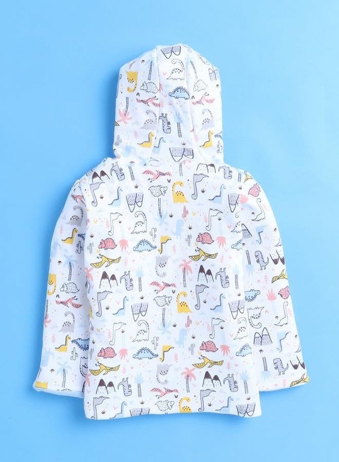 BUMZEE جاكيت padded قابل للعكس بأكمام كاملة للأطفال الأولاد باللون الأزرق السماوي والأبيض - العمر 6-12 شهر (Peb9961C-sbl.wht) - Image 4