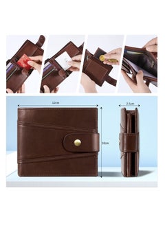 Excefore Genuine Leather Wallets for Men, Leather Multi-Functional RFID Blocking Wallet with 17 Credit Card Slots, Multi Card Holder Slim Mens Wallet with Zipper Coin Purse, Bifold Wallet  - Image 3