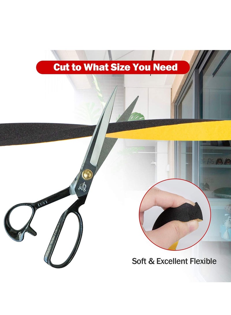 SYOSI Weather Stripping Door Seal Strip,High Density Foam Tape,Doors and Windows Insulation Soundproofing Weatherproof,Self Adhesive Rubber Weatherstrip Door Seal Strip 1/2''W X 1/4''T X 26'L - Image 4