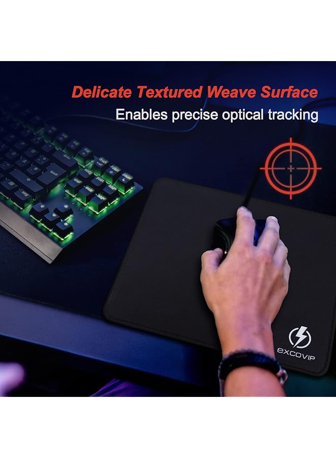 excovip Gaming Mouse Pad Comfortable Small Mouse Pads Smooth Surface Stitched Edges Mousepad For Computer Laptop Home And Office Non Slip Rubber Base Black 260 X 210 Mm 8767 - Image 5
