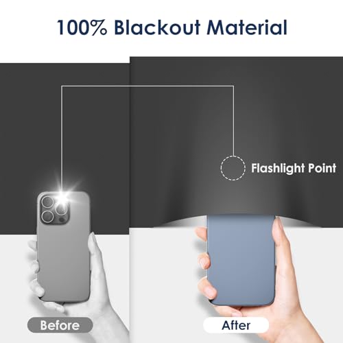 Esteh Blackout Curtains for Bedroom, 36" x 57" Temporary Blackout Shades for Windows, Portable Black Out Blinds Screen with 20 Loop & Hook, 100% Black Out Window Cover Film for Baby Nursery Travel RV-Blacks - Image 3