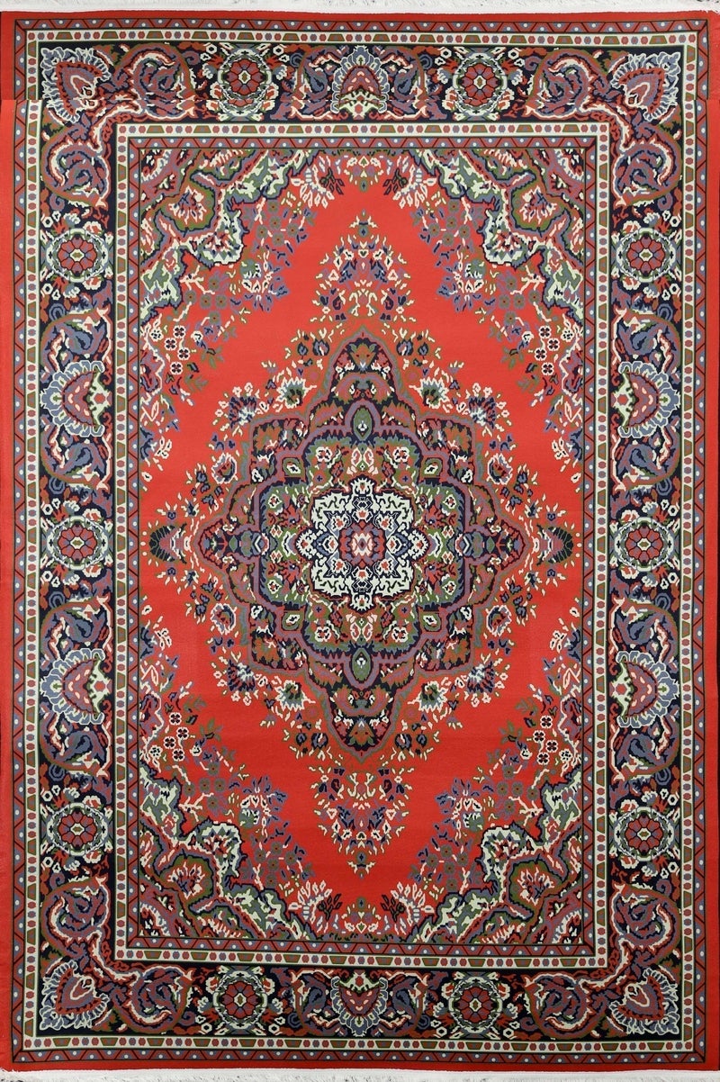 القفاري سجاد أفراح الهنا بنقوش تراثية، مناسب لغرف المعيشة والمجالس، 165×260 سم، أحمر - Image 3