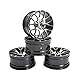 LAFEINA Aluminum Alloy Wheel Rims for 110 RC Drift OnRoad Racing Car Touring Upgrade Parts Black - Image 2