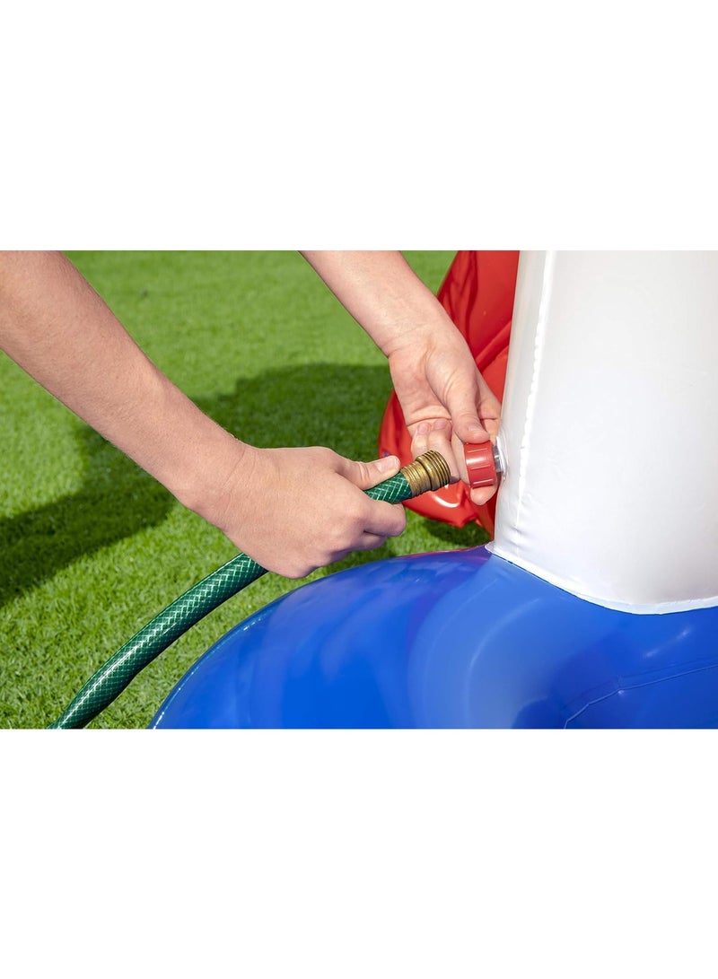 Bestway Large Kids Inflatable Pool with Slide & Water Spray Tower – Rescue Lookout Design 234×203×129 cm with Floating Shark Bag - Image 4