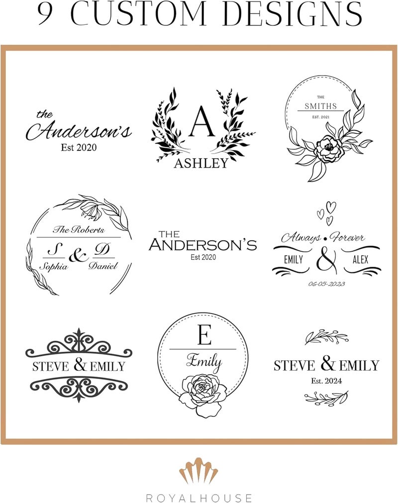 RoyalHouse Personalized Charcuterie Board Custom Bamboo Engraved Cheese Board Customized Gifts Bridal Shower Gifts Perfect for Personalized Wedding and Christmas Gift - Image 2