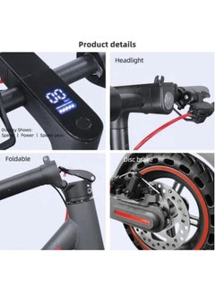Generic High Speed Electric Scooter With Flashing Turn Signals 350W Brushless Motor, App control, Bluetooth, Foldable E scooter , this amazing scooter comes with free helmet, lock and vest - White  - Image 3