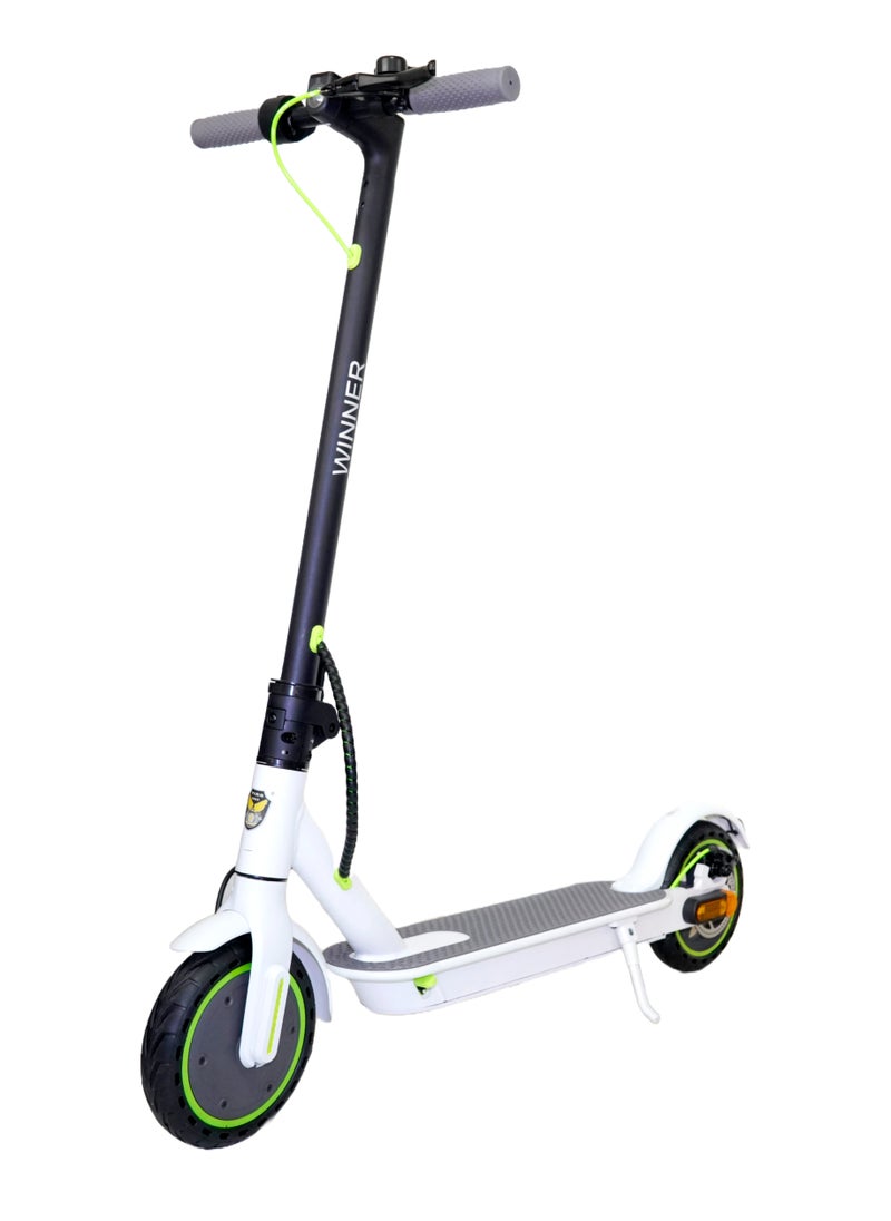 Generic - High Speed Electric Scooter With Flashing Turn Signals 350W Brushless Motor, App control, Bluetooth, Foldable E scooter , this amazing scooter comes with free helmet, lock and vest - White - Image 1