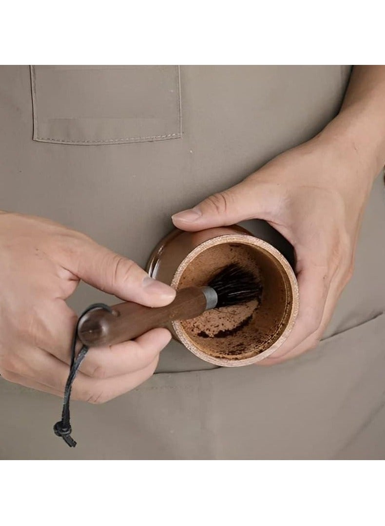 إسكدنيا مسواك تنظيف مطحنة القهوة، مسواك أداة تنظيف صانع الإسبرسو مع مقبض لأداة قهوة الفول الذرة - Image 4