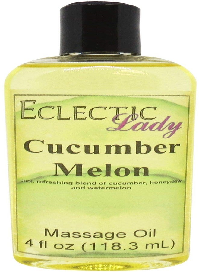 Eclectic Lady Cucumber Melon Massage Oil, 4 oz, With Sweet Almond Oil and Jojoba Oil - Image 1