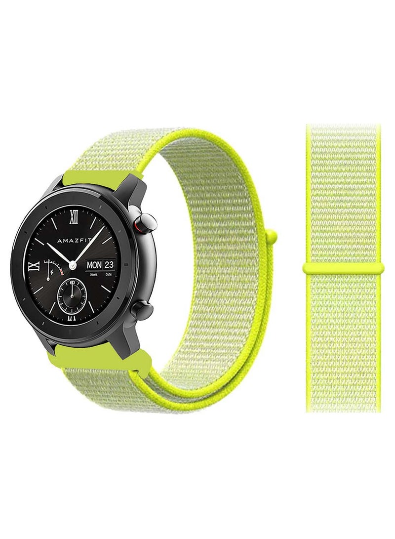 Perfii Nylon Loop Replacement Band 20mm For Amazfit GTR 42mm Flash Light