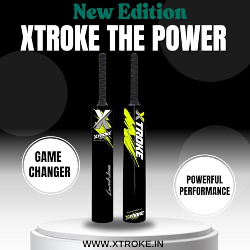 XTROKE Power Edition Hard Plastic Cricket Bat for Tennis Ball | Lightweight Durable for Kids, Adults & Beginners | Full Size Practice (Bat with Bat Cover) - Image 4