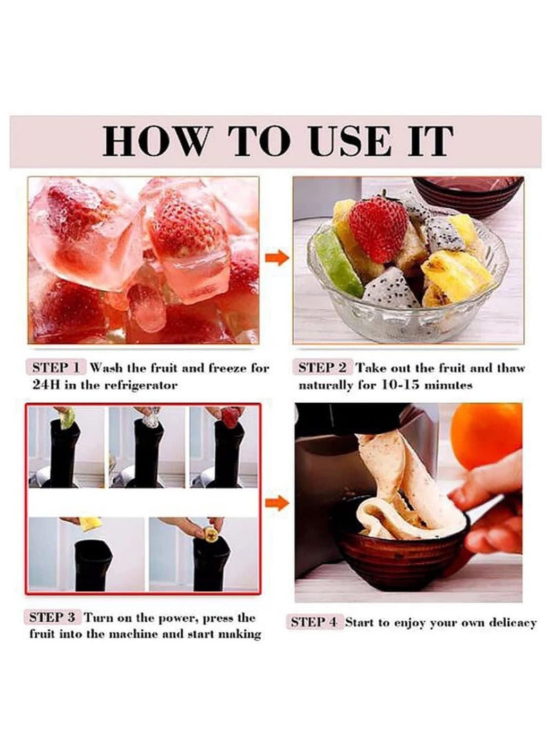 Generic - Automatic Household Ice Cream Machines, Fruit Ice Cream Machine For Children Milkshake Maker Frozen Dessert Maker Ice Cream Tool For Ice Machine - Image 1