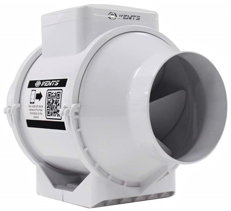 VENTS UK 100mm 4 inch diameter Inline Extractor Fan Bathroom Shower Ceiling Loft Mounted Powerful Ventilation Damp Control Silent In-line Toilet Office Utility Room - Image 2