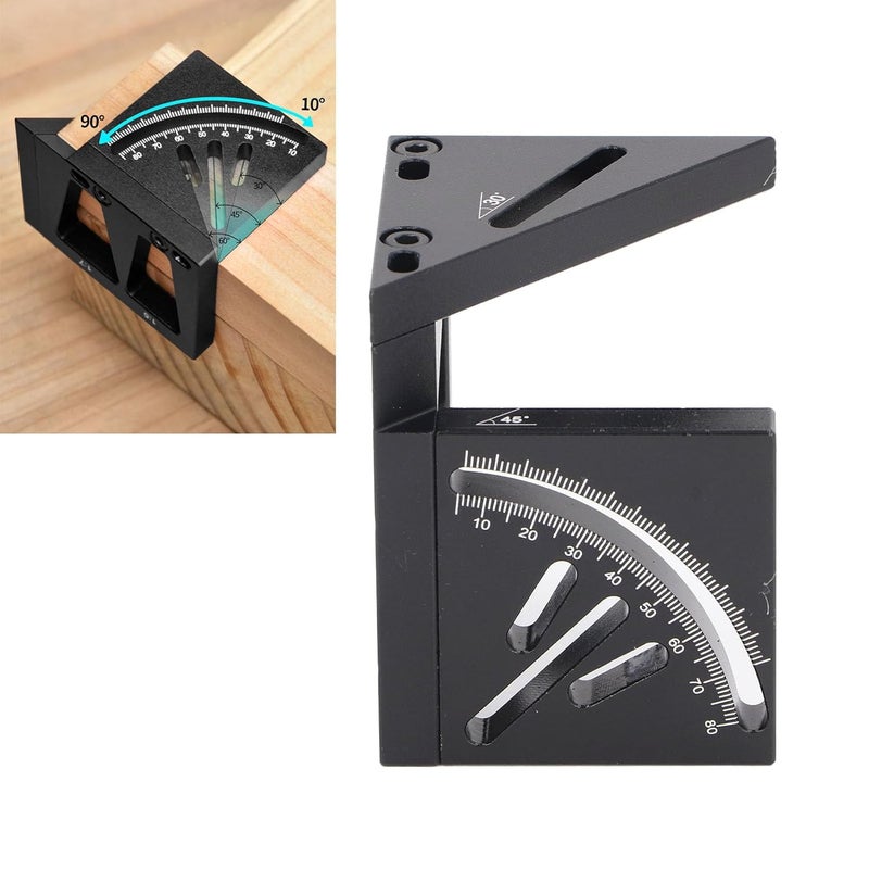 3D Woodworking, Aluminum Alloy Multi Angle Measuring Ruler, 45 90 Degree Carpenter Protractor, Detachable T Shape Ruler for Woodworking, Includes Wrench for Adjustment - Image 5