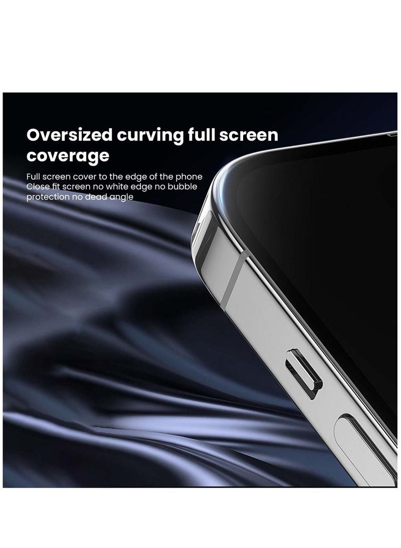 Brave حماية شاشة الخصوصية لجهاز آيفون 14 برو ماكس 6.7 بوصة 9H زجاج مقسى مضاد للتجسس تغطية من الحافة إلى الحافة خالية من الفقاعات، وضوح عالي، مضاد للخدش، مضاد للكسر، تركيب سهل يشمل صينية محاذاة سهلة - Image 5