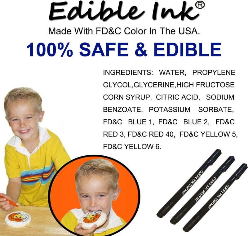 EdibleInk Dual Tips Food Coloring Pens - 3 Pack - Image 3