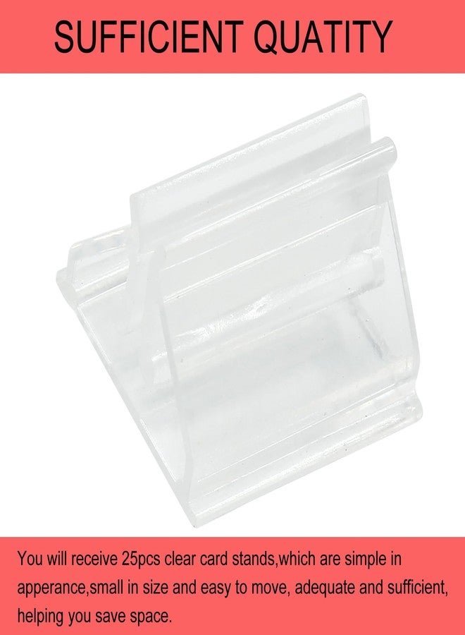 Litoexpe Clear Acrylic Card Stand - 25pcs Plastic Game Piece Holders for Party, Photos, Memos, Pictures Display - Image 3