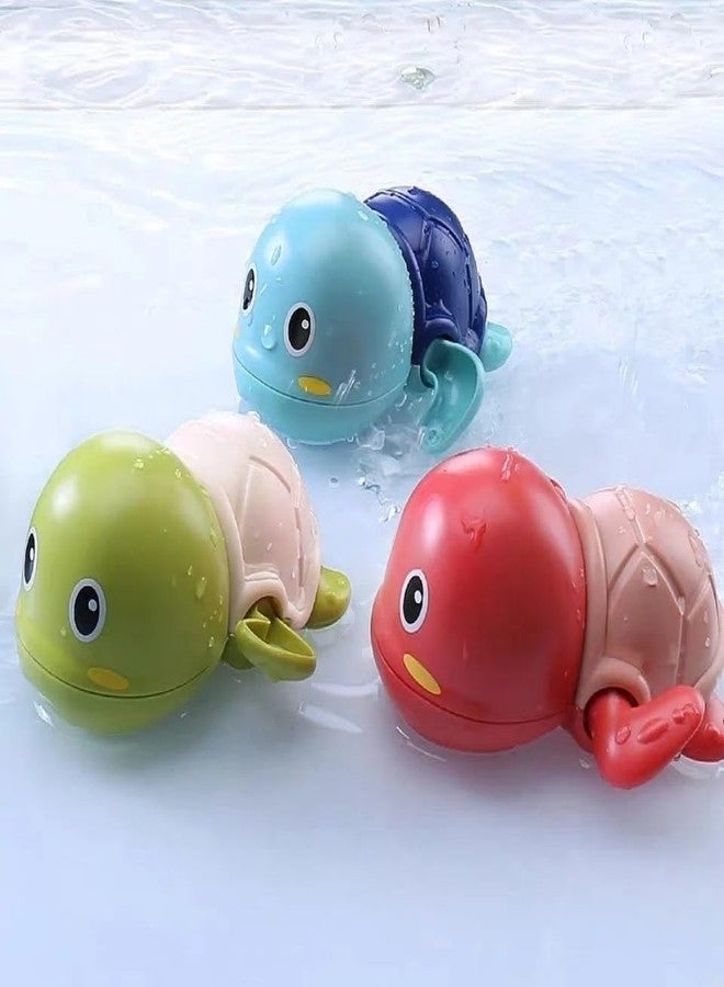 ADKD Swimming Bath Toy for Babies, Floating Toys for Kids Tub, Cute Bathing Toys for Toddlers, Bathtub Toys for Baby Boys & Girls, Bathing Toys for Baby for 0-3 Years (Pack of 3 Turtle) - Image 1