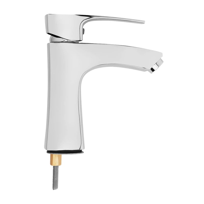 Hindware Italian Collection F520011CP Avior Single Lever Hot and Cold Basin Mixer Without Popup Waste, Brass with Chrome Finish - Image 3