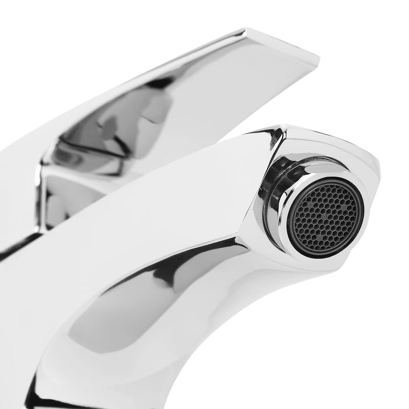 Hindware Italian Collection F520011CP Avior Single Lever Hot and Cold Basin Mixer Without Popup Waste, Brass with Chrome Finish - Image 4