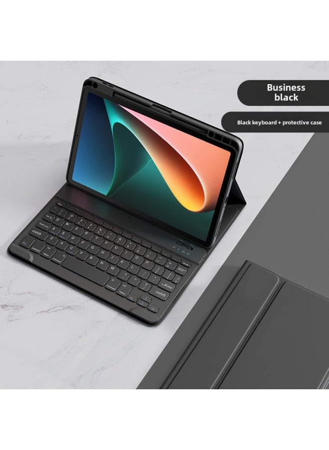 Generic For 2024 Huawei MatepadSE11 Inch Flat Panel Bluetooth Keyboard Protective Case Air Pen Slot Magnetic Suction Leather Case-Color:Obsidian Black-Bluetooth Keyboard-Product Type:Huawei Matepad Pro11 Inch 2022 Version  - Image 1