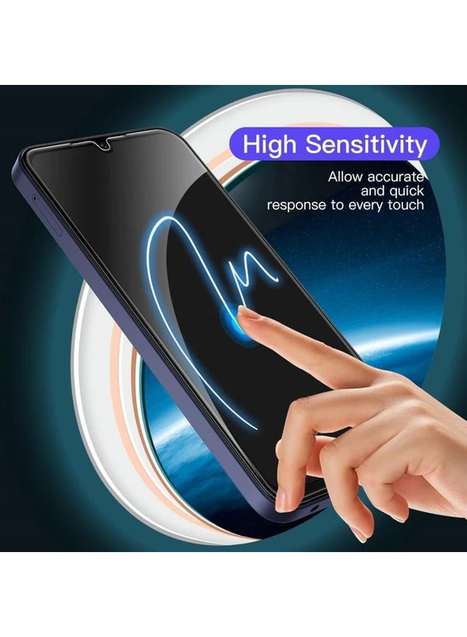 قطعتان من حامي الشاشة الزجاجي المقسى لريلمي 10، 10T، 2، 3، 5، 5i، 6، 6i، 7، 7i، 8، 8S، 8i، 9 برو بلس، 9i، 5G - تغطية كاملة، وضوح عالي HD، مقاوم للخدوش، تركيب سهل، تصميم غروب الشمس النابض بالحياة - Image 5