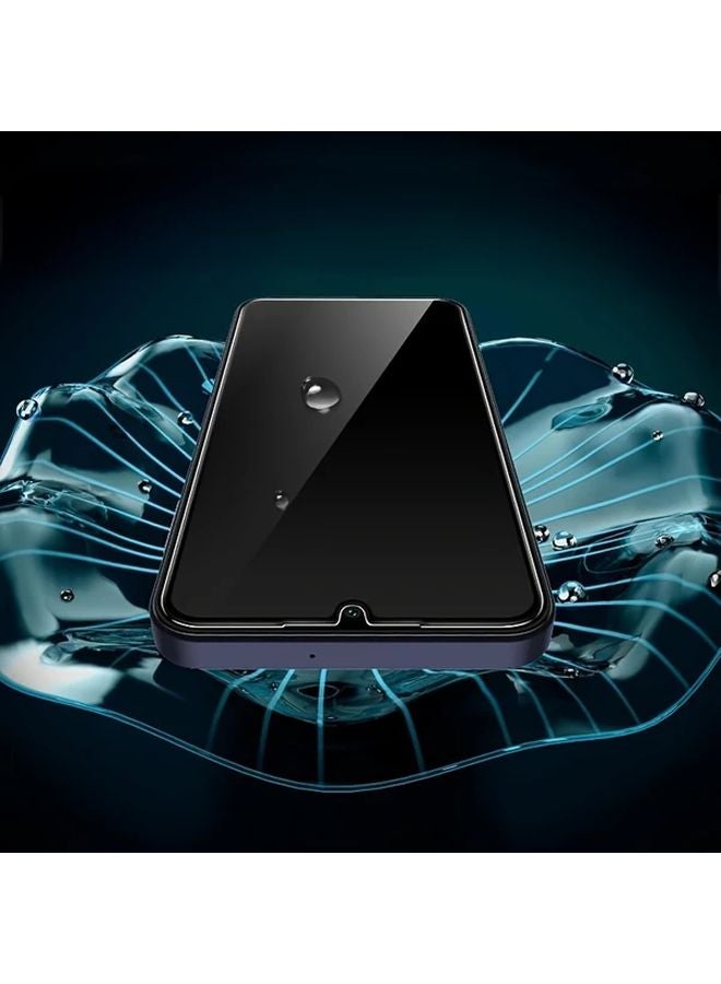 قطعتان من حامي الشاشة الزجاجي المقسى لريلمي 10، 10T، 2، 3، 5، 5i، 6، 6i، 7، 7i، 8، 8S، 8i، 9 برو بلس، 9i، 5G - تغطية كاملة، وضوح عالي HD، مقاوم للخدوش، تركيب سهل، تصميم غروب الشمس النابض بالحياة - Image 4