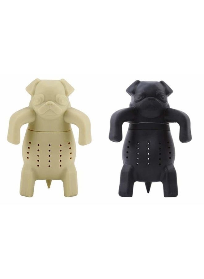 ARTIWARE Dog Pug Shape Tea Infuser Loose Leaf Strainer Herbal & Fruit Tea Filter Diffuser Food Grade Silicone Add fun to tea time - Image 1