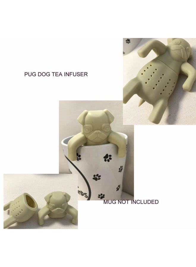 ARTIWARE Dog Pug Shape Tea Infuser Loose Leaf Strainer Herbal & Fruit Tea Filter Diffuser Food Grade Silicone Add fun to tea time - Image 3