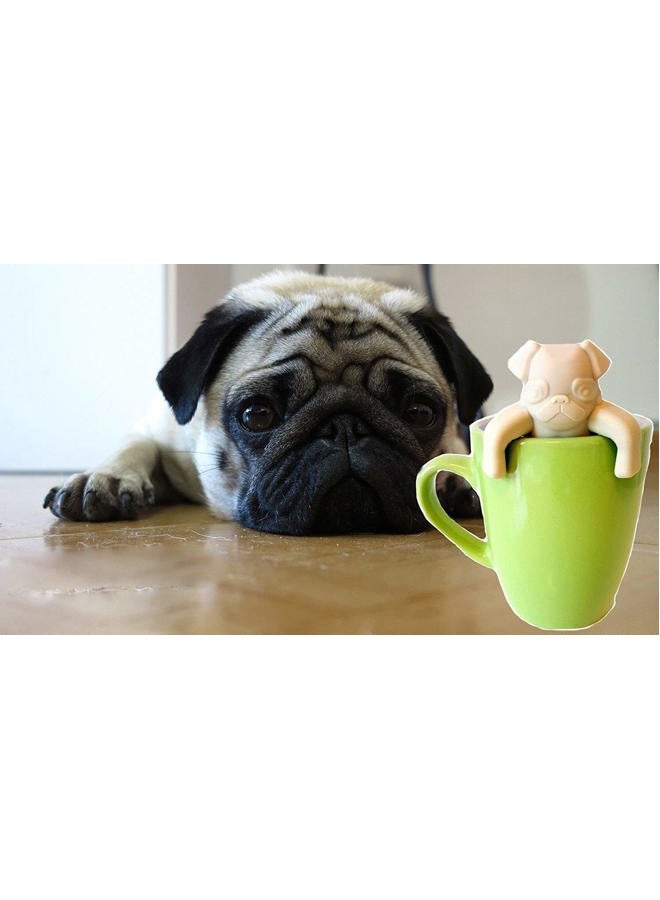 ARTIWARE Dog Pug Shape Tea Infuser Loose Leaf Strainer Herbal & Fruit Tea Filter Diffuser Food Grade Silicone Add fun to tea time - Image 5
