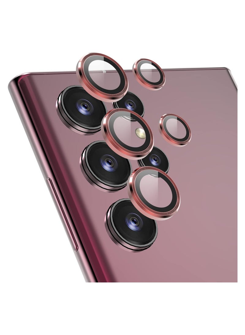 ELTRAZONE ELTERAZONE Compatible With Samsung Galaxy S22 Ultra Camera Lens Protector, Aluminum Alloy Tempered Glass, [Installation Frame] with Camera Screen Protector for S22 Ultra 5G (Burgundy) - Image 1