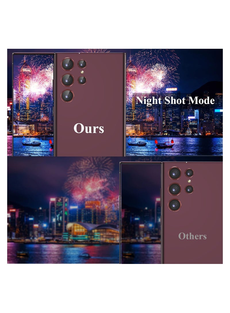 ELTRAZONE ELTERAZONE Compatible With Samsung Galaxy S22 Ultra Camera Lens Protector, Aluminum Alloy Tempered Glass, [Installation Frame] with Camera Screen Protector for S22 Ultra 5G (Burgundy) - Image 4