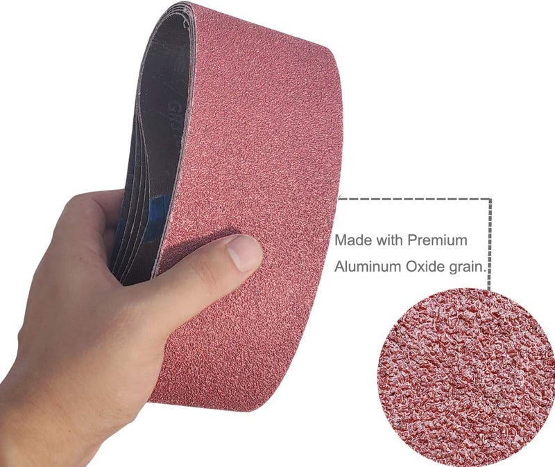 SACKORANGE 20 PCS 3 inch x 18 inch Abrasive Sanding Belts - 5 Each of 40 80 120 240 Grit Aluminum Oxide Sanding Belts For Belt sander (3 x 18 inch) - Image 4