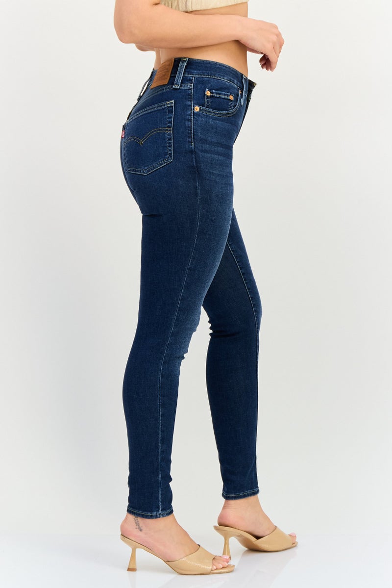 Levi's Women Skinny Fit Wash Stretchable Denim, Navy - Image 4