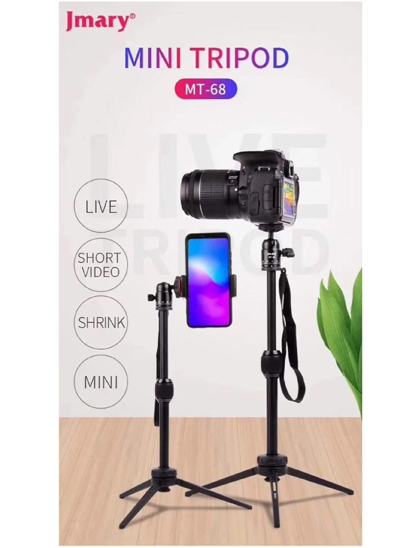 Jmary - JMARY MT-68 Table-Top Extendable Foldable Tripod Stand for Mobile Phones and DSLR & Digital Cameras - Image 1