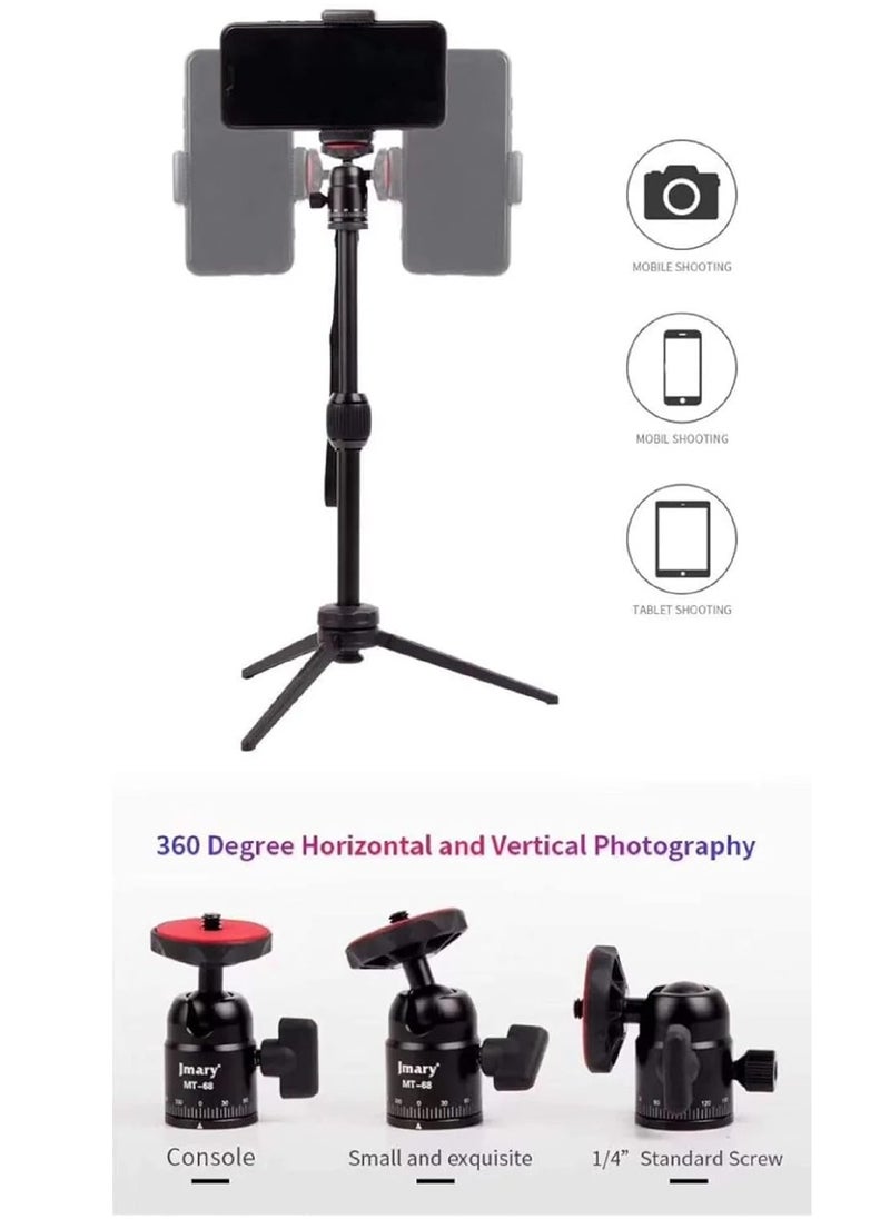 Jmary - JMARY MT-68 Table-Top Extendable Foldable Tripod Stand for Mobile Phones and DSLR & Digital Cameras - Image 1
