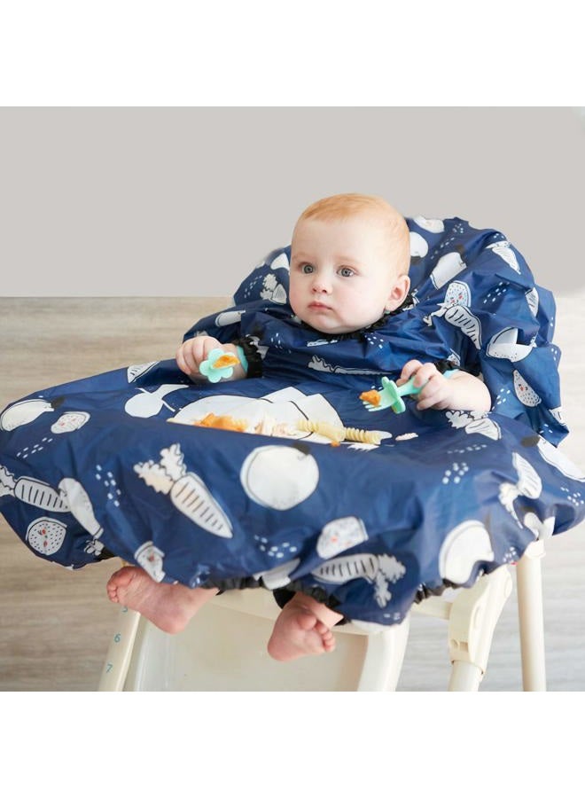 grabease Allover Waterproof Bib for Self-Feeding Infants and Toddlers, Machine Washable, Ages 6-24 Months, Navy - Baby Bibs - Image 2