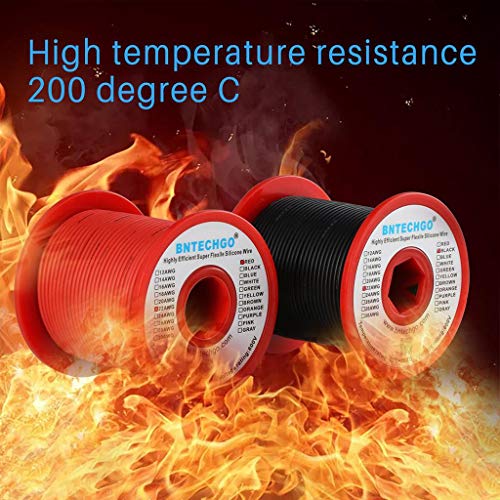 BNTECHGO 22 Gauge Silicone Wire Spool red and Black Each 100ft Flexible 22 AWG Stranded Tinned Copper Wire - Image 5