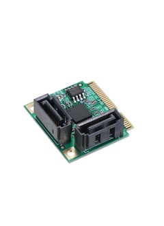 Mini PCI-E to 2 Ports SATA3 Adapter Card SATA3.0 Expansion Card Mini Size High Speed Transmission Wide Compatibility