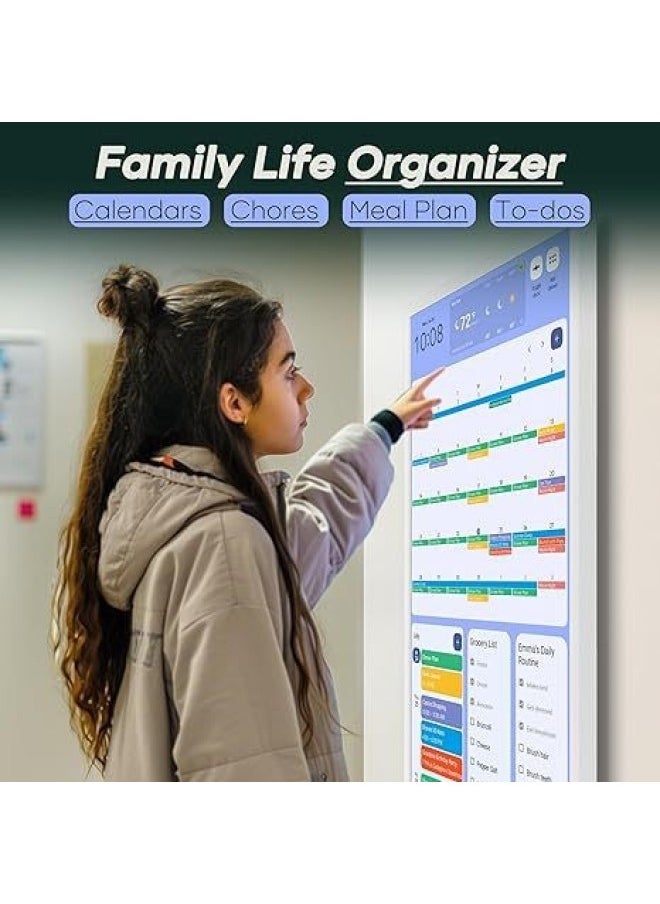 Digital Calendar Wall Hanging Touch Screen To-do List Notes Home Electronic Wall Calendar Household Table Smart Calendar-Color:21.5inch