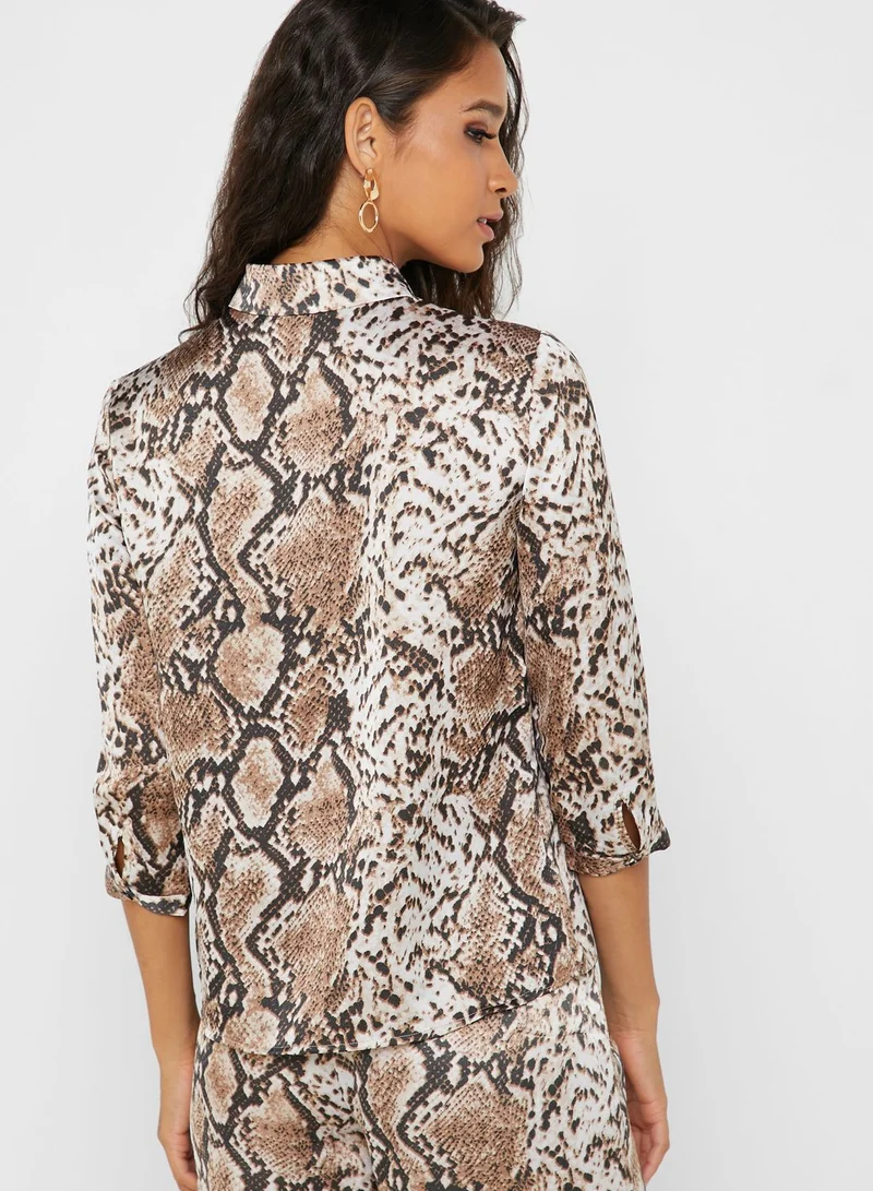 PIECES Snake Print Shirt