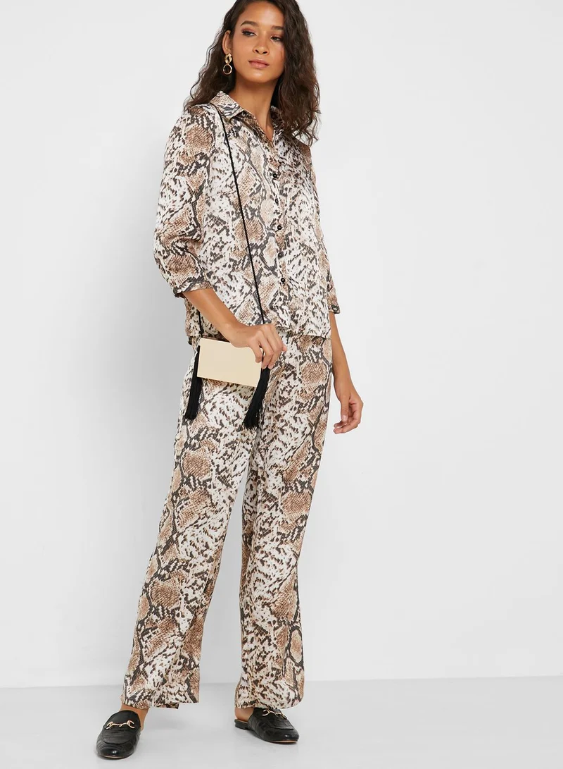 PIECES Snake Print Shirt