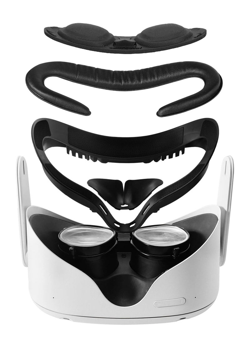 Widened Face Mask for Oculus Quest 2 | Glasses-Friendly with Anti-Fog Vent u0026 Dust-Proof Cover - Image 1